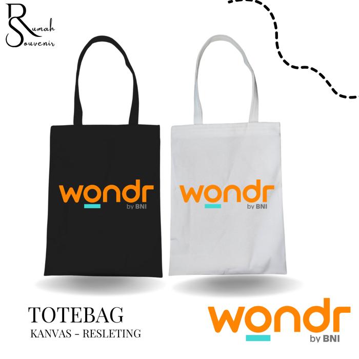 Totebag Wondr by BNI Tas Kanvas Resleting Souvenir