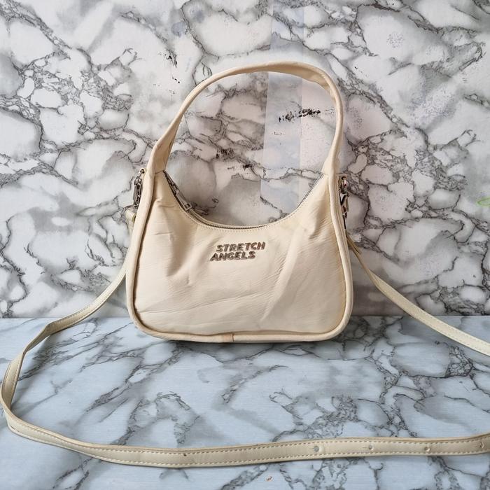 TAS SLING WANITA STRETCH ANGELS SECOND BRANDED IMPORT NYLON / TAS SHOULDER WANITA CREAM