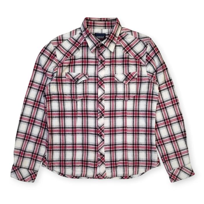 Nicole Club For Men Snap Button Checkered Flanel Shirt