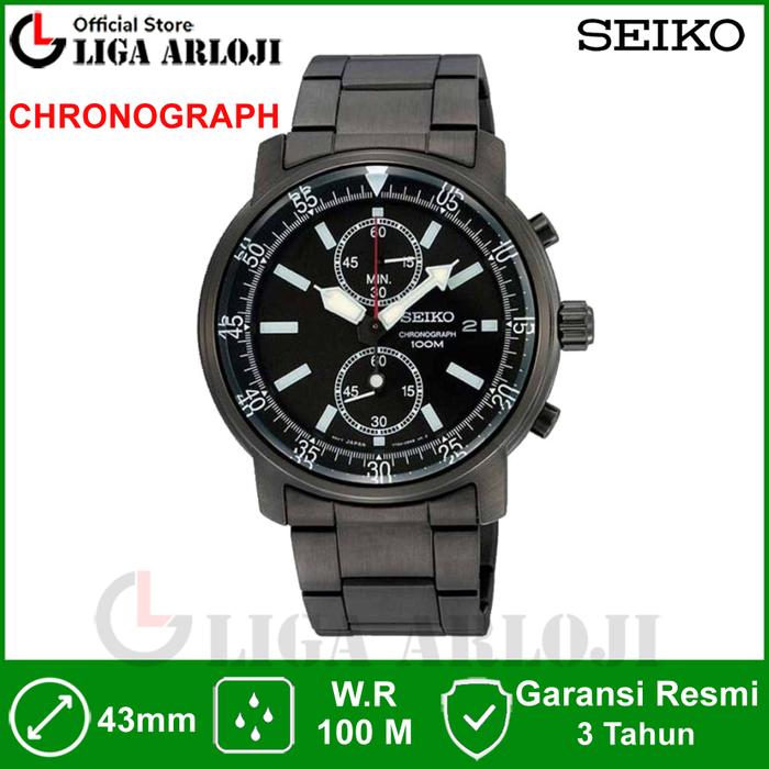 SEIKO SNN229P1 Jam Tangan Pria Analog Chronograph Lumibrite Original SNN229 SNN229P
