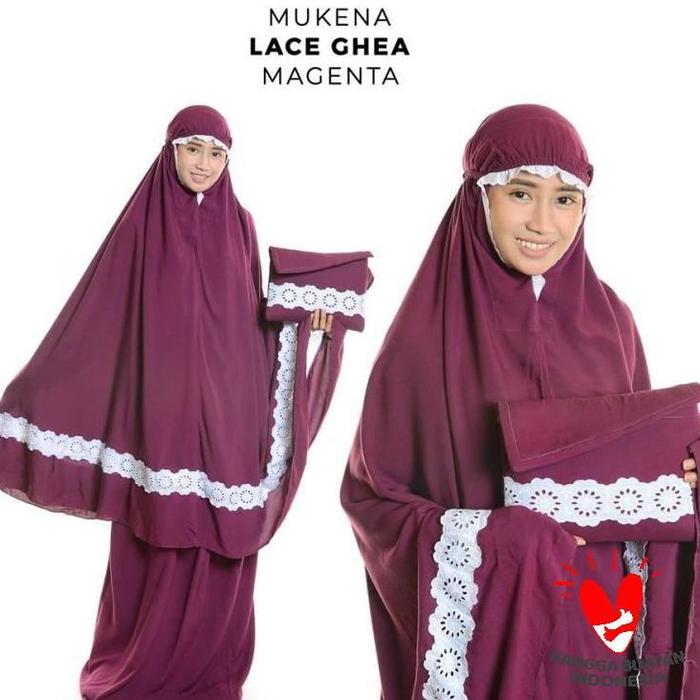 READY PUSAT MUKENA INDONESIA LACE GHEA MUKENA FASHION MUSLIM PERLENGKAPAN IBADAH GOOD QUALITY