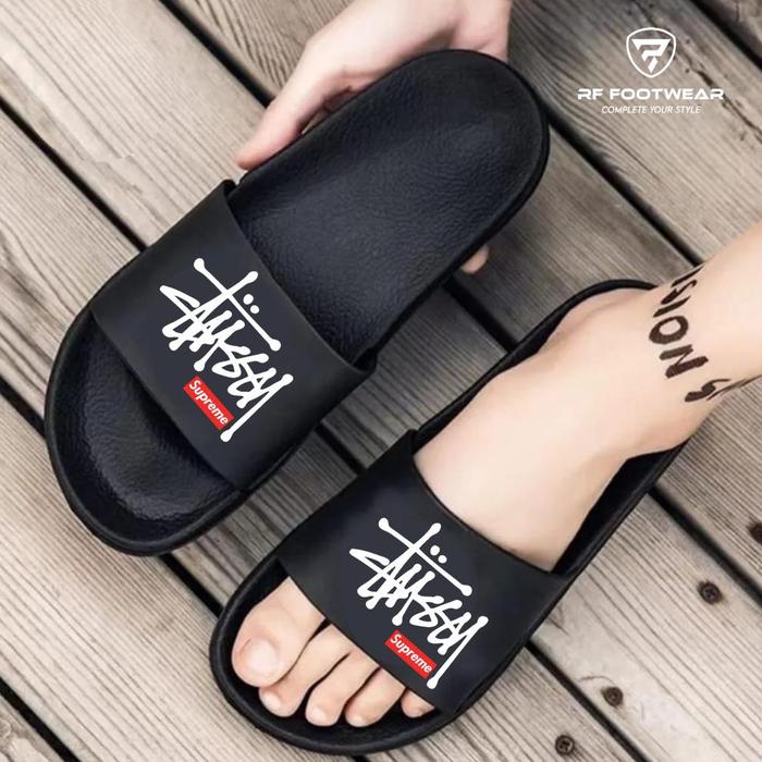 NEW SANDAL SLIDE STUSSY PRIA DAN WANITA FLIP FLOP UKURAN 36 SAMPAI 43 SENDAL SLOP COWO CEWE DISTRO K