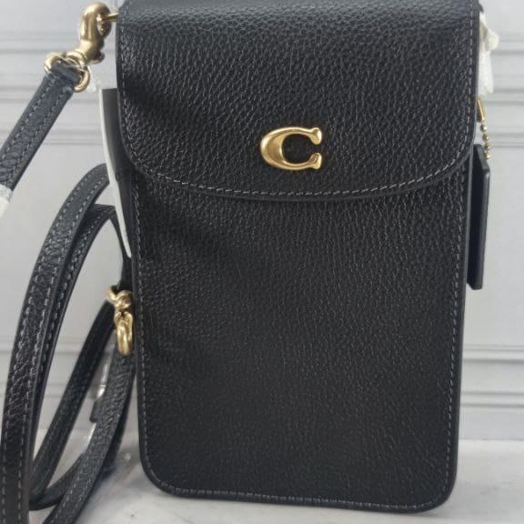 Coach phone crossbody bag leather