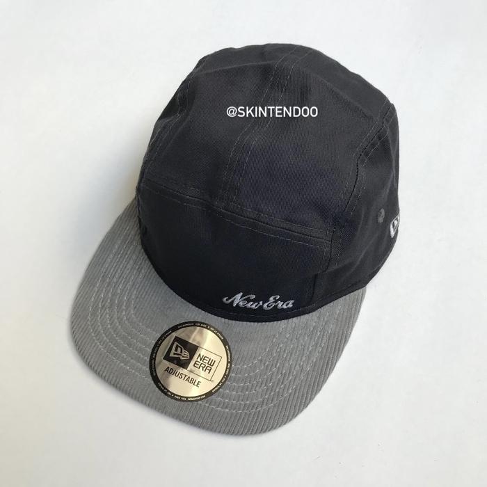 TOPI NEW ERA CAP HAT SNAPBACK 5 PANEL CAMPER 2 TONE GRAPHITE ORIGINAL