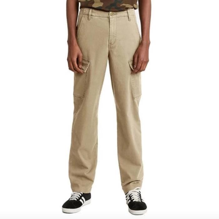 Celana chino cargo levis xx men size 28 original 100% warna cream