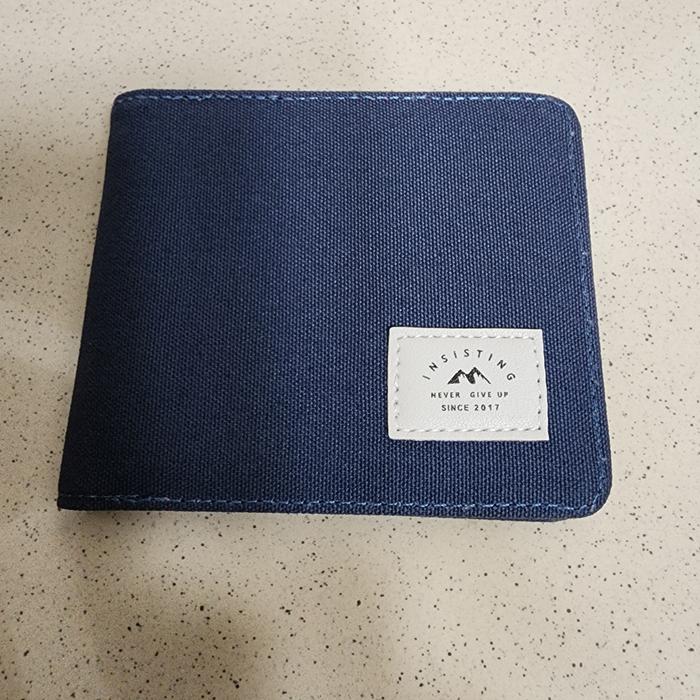 Dompet pria Miniso - Miniso Men's Woven Wallet with Artificial Leather Label