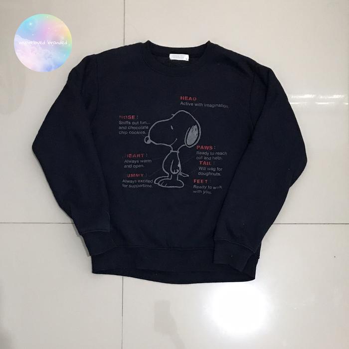 Second Swearshirt Crewneck Wanita Peanut X Snoppy Original