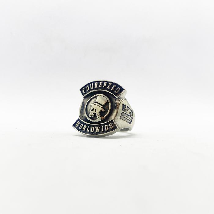 Fourspeed Ribbon Ring - White Brass