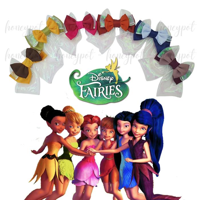 Honeypot - Pita Disney Fairies Tinkerbell | Jepit Rambut Pita Wanita / Pita Rambut Anak / Pita Hijab