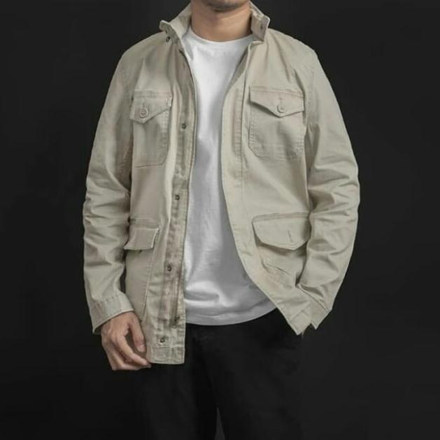 Jaket Parka Pria George (US Brand) Hidden Hood Military Jacket