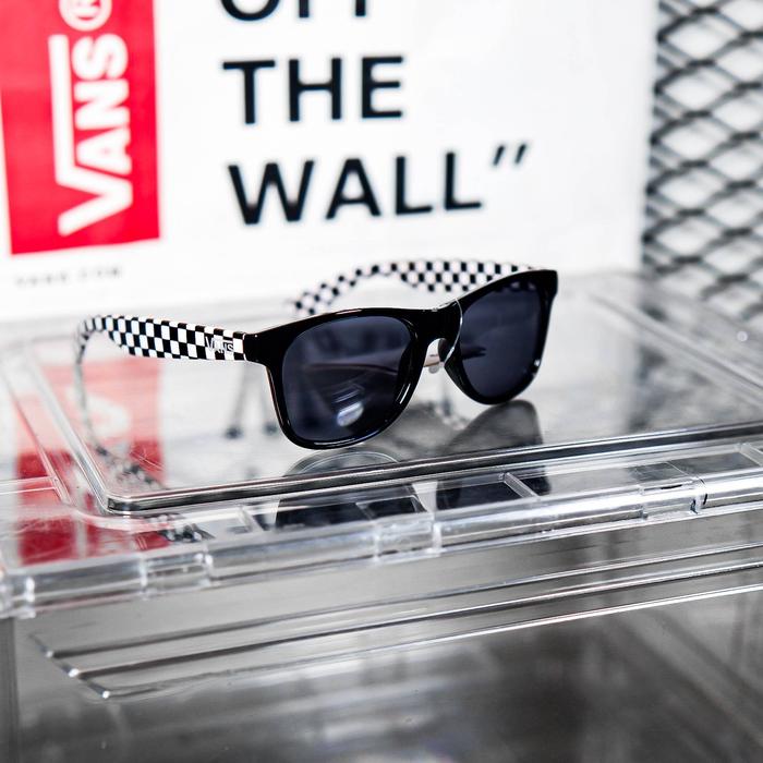 KACAMATA VANS SUNGLASSES SPICOLI 4 LOGO FRAME CHECKERBOARD BLACK/WHITE