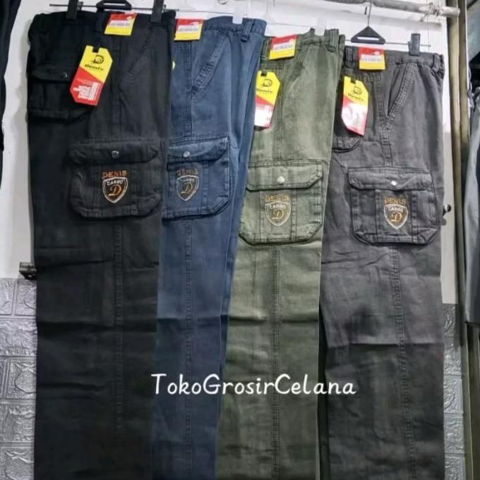 CELANA PANJANG PRIA CARGO SEMI JEANS KEMPOL