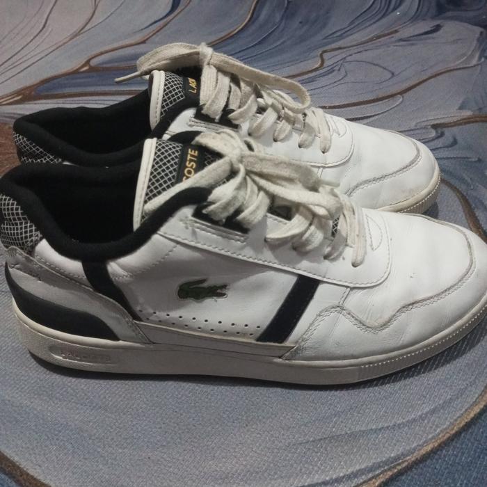 Sepatu Branded La**ste Buaya Kulit Putih Size 41 (Second)