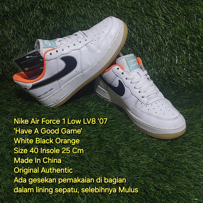 Sepatu Sneakers Casual Nike  AF1 Low LV8 'Have A Good Game' Size 40 Insole 25 Cm Original Authentic 