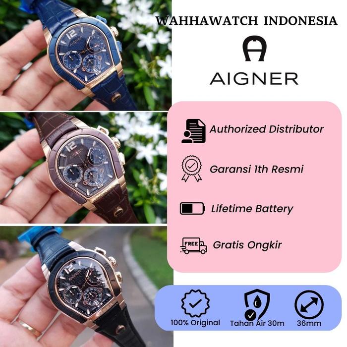 New ORIGINAL- Jam Tangan Wanita/ Pria Aigner Palermo Leather Original BERGARANSI