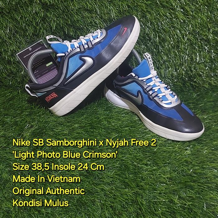 Sepatu Sneakers Casual Nike SB Samborghini X Nyjah Free 2 Size 38,5 Insole 24 Cm Original Authentic