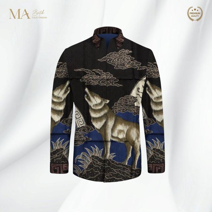 bahan kemeja batik tulis sutra 3D Lukis MA410