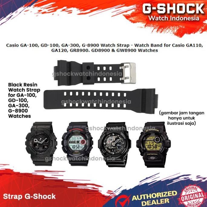 Tali Strap G-Shock GA-100 GA100 GA-110 GA110 GA-120 GD-100 Original Watch Black Jam