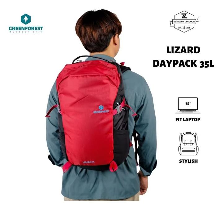 Tas Daypack greenforest lizard 35L