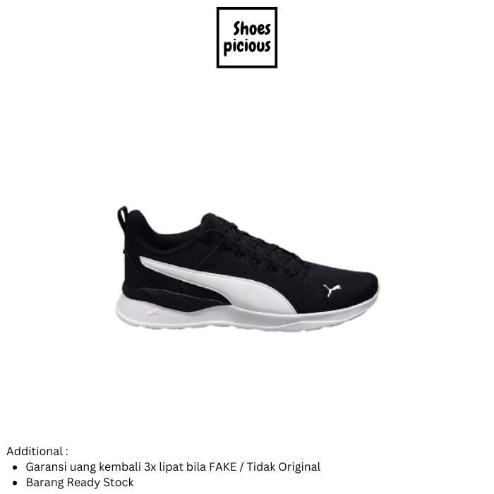 Sepatu Sneakers Casual Running Kets Pria Puma Anzarun Lite Black