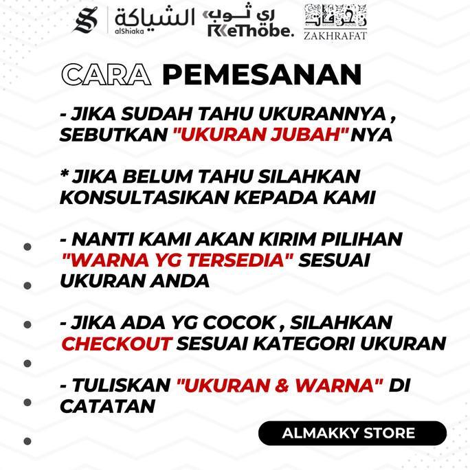 RETHOBE 2108 - Jubah Impor Premium Alshiaka Zakhrafat Haramain Koko