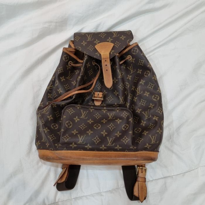 lv montsouris backpack original preloved | Louis Vuitton bag tas wanita mewah monogram damier