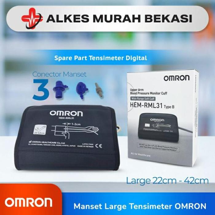Manset Omron L / Manset Tensi Omron Jumbo / Manset Omron Ukuran L / manset tensi Digital Omron