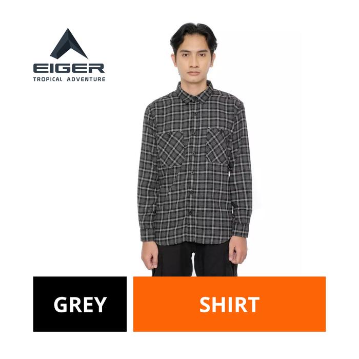 [BISA COD] Kemeja Flanel Eiger Original Merah Desert Line Flannel Shirt Ls [ 2X LIPAT UANG KEMBALI B
