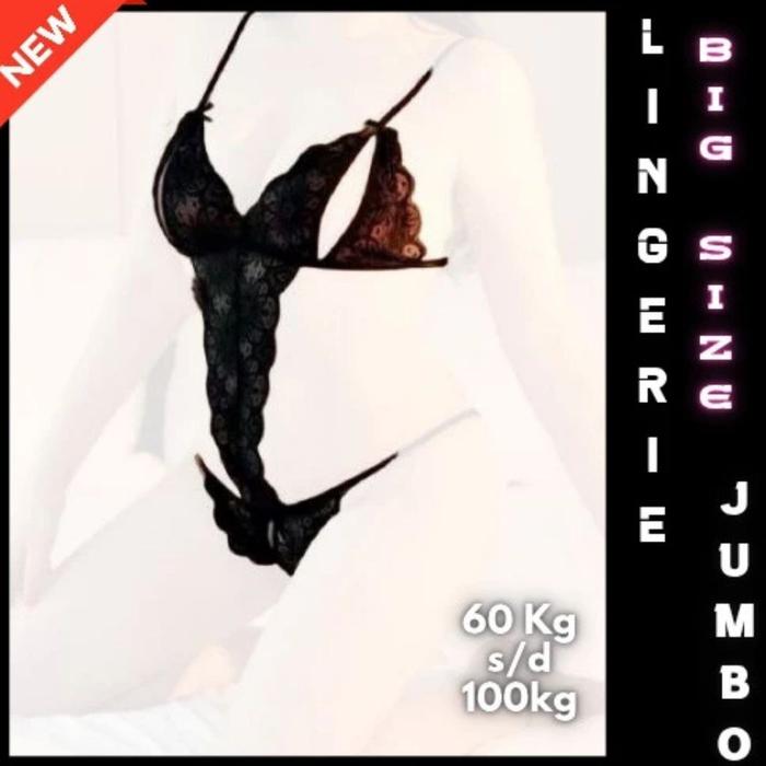Lingerie Teddy Bodysuit JUMBO BIG SIZE BESAR BB 60-100 kg Renda Import