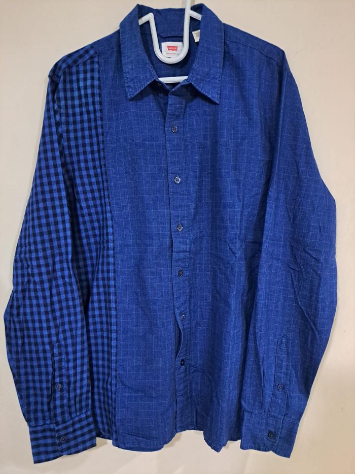 Levis Pocketless Shirt / Kemeja Kotak - Kotak Pria size M Original Preloved (65)