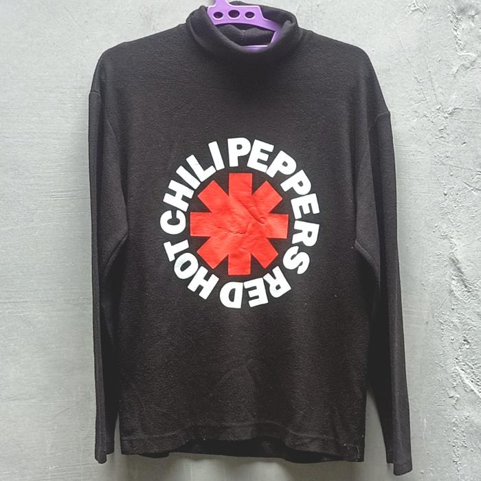Sweater Turtle Neck RED HOT CHILI PEPPERS | Brand DRAW FIT | RHCP | Rock Band | Thrift Bekas Prelove