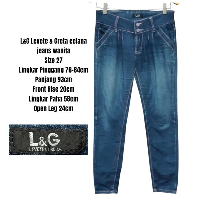 L&G Levete & Greta celana jeans wanita