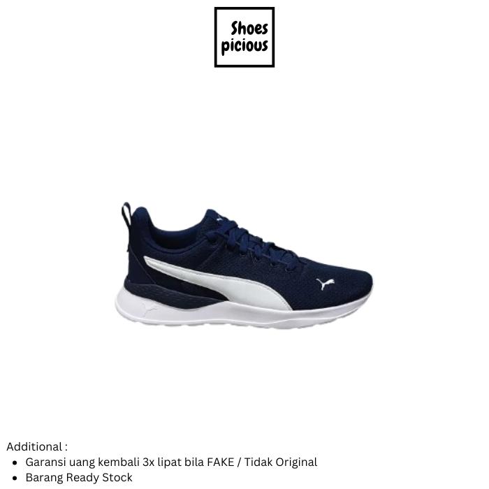 Sepatu Sneakers Casual Running Kets Pria Puma Anzarun Lite Peacoat