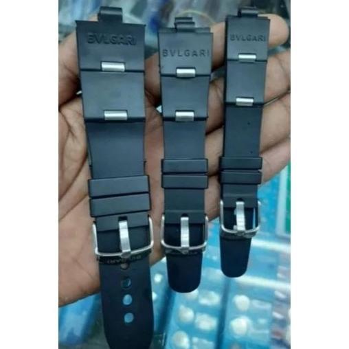 BARU Tali Jam Bvlgari Diagono Al38a Rubber Strap Bvlgari Diagono Hitam