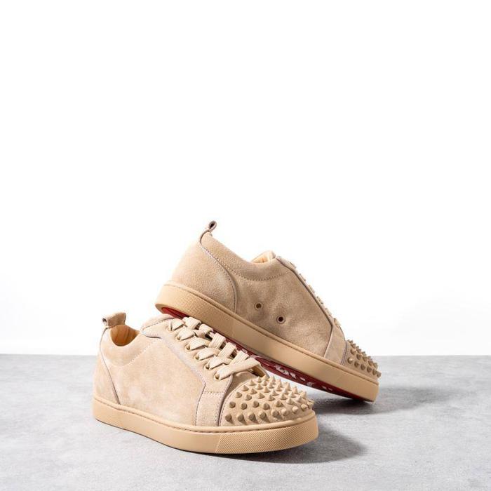 CHRISTIAN LOUBOUTIN LOUIS JUNIOR SPIKE BEIGE