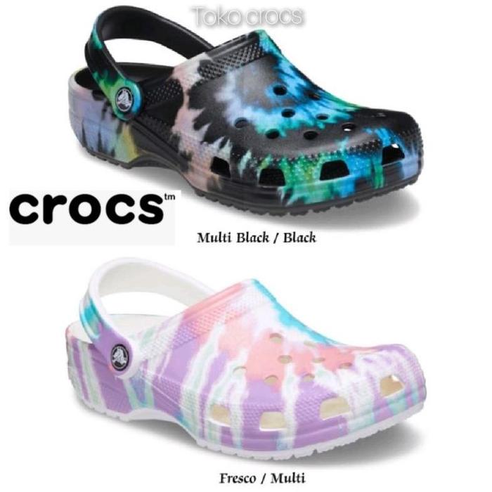 Crocs Classic tie-dye graphics clog / Crocs tie dye clogs uni
