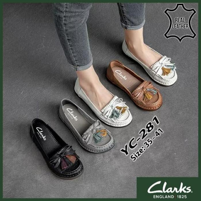 clarks Flat pita Yc-281 / sendal sepatu clarks wanita pita jter
