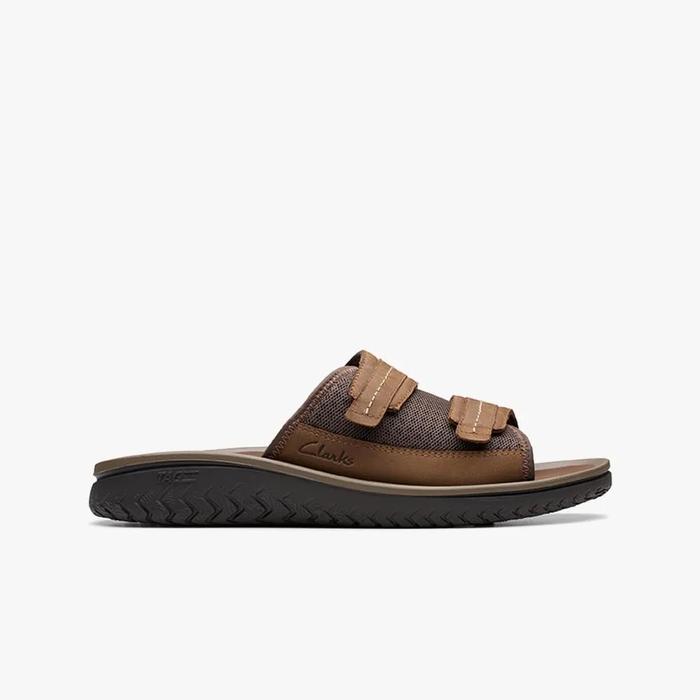 CLARKS Wesley Easy Original Sandal Pria Leather - Beeswax