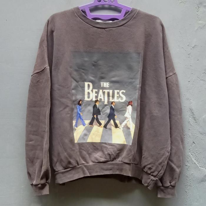 Crewneck Sweater THE BEATLES | Rock and Roll Band | Gombrang Oversize Wanita Cewe | Skena | Brand 66