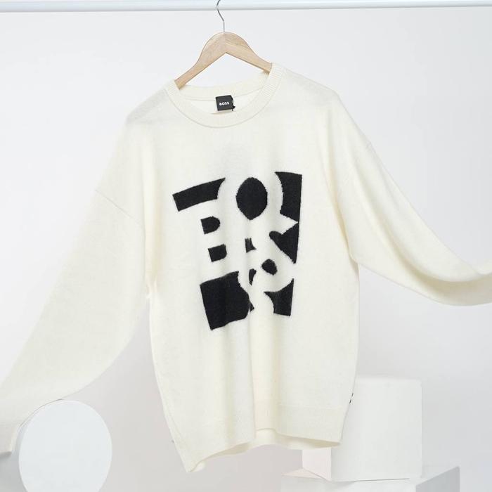 HUGO BOSS LOGO WOLL SWEATER