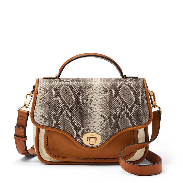 Tas Fossil Fosil Heritage Top Handle Crossbody Neutral Multi