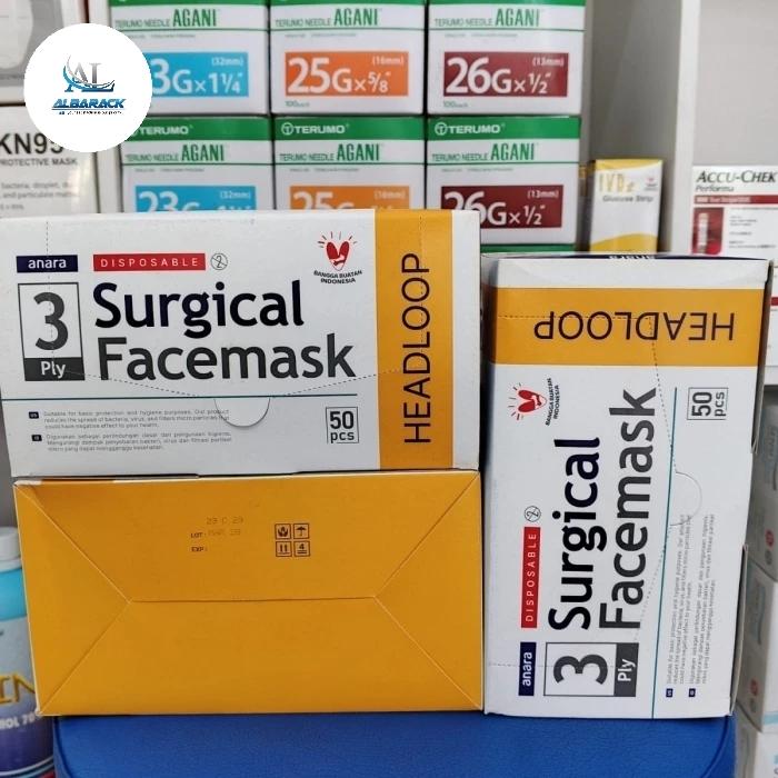 MASKER HEADLOOP SURGICAL MERK ANARA/ MASKER HEADLOOP ANARA
