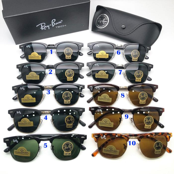 Kacamata Rayban Clubmaster RB3016 Lensa Kaca