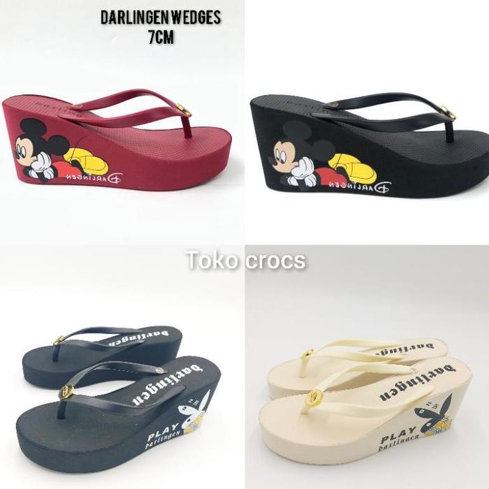 Sandal Wedges wanita / Sandal darlingen Wedges / Darlingen wedges mickey
