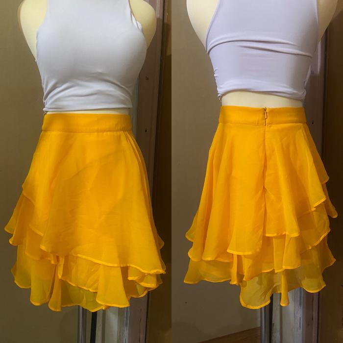 ASOS ruffle skirt rok mini summer preloved thrift