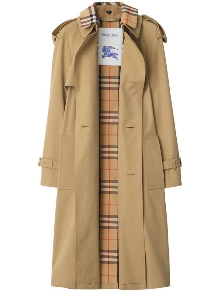 Burberry notched-lapel cotton trench coat