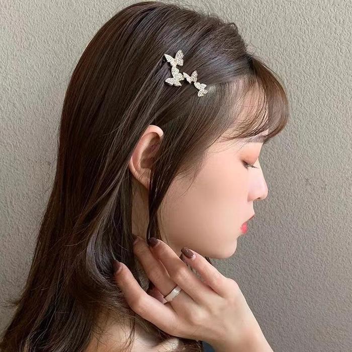 【Pengiriman 24 Jam】Jepit Rambut Mewah Seri Royal Butterfly - Set 2In1 Aksesoris Rambut Wanita Dengan