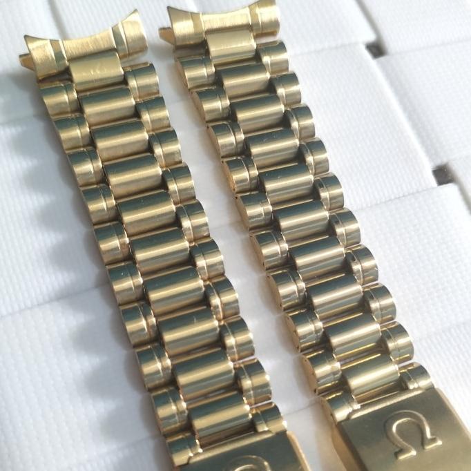 ready Strap Tali Jam Tangan Rantai Omega Size 18mm dan 20mm warna Gold murah