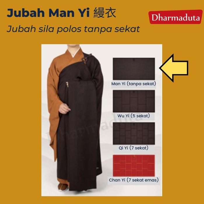 Fan Lin Jubah Man Yi Sila Nirsekat Coklat Brown Import