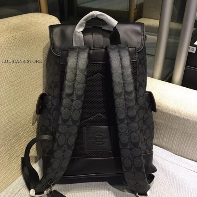 COACH HUDSON BACKPACK IN SIGNATURE CANVAS BLACK COPPER FINISH Terlaris